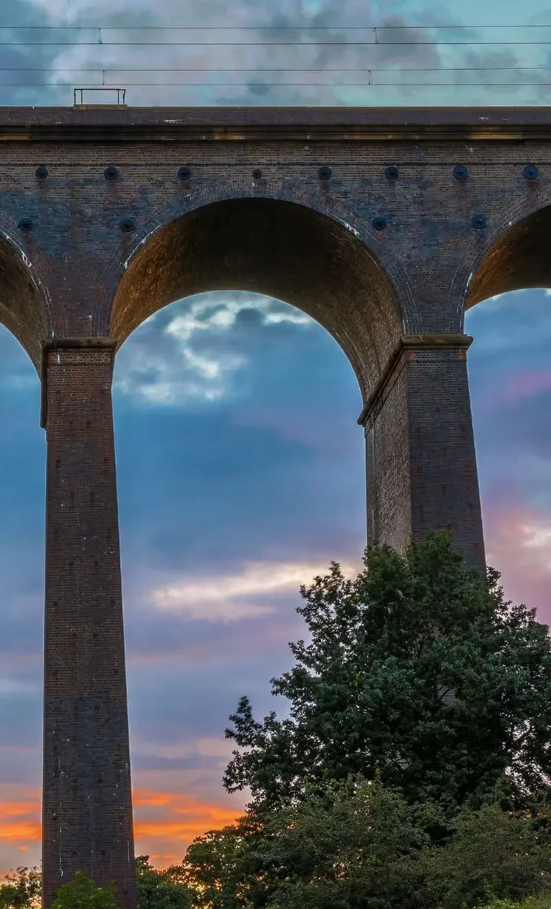 Viaducts at sunset