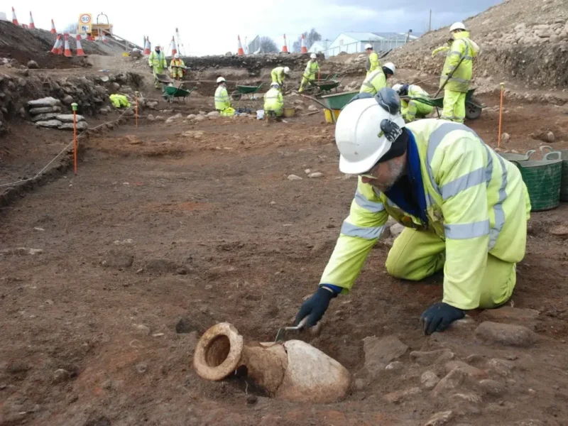 Archaeologist on site